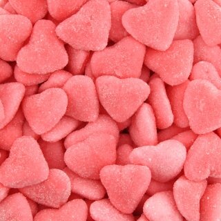 Dulces corazones rosados